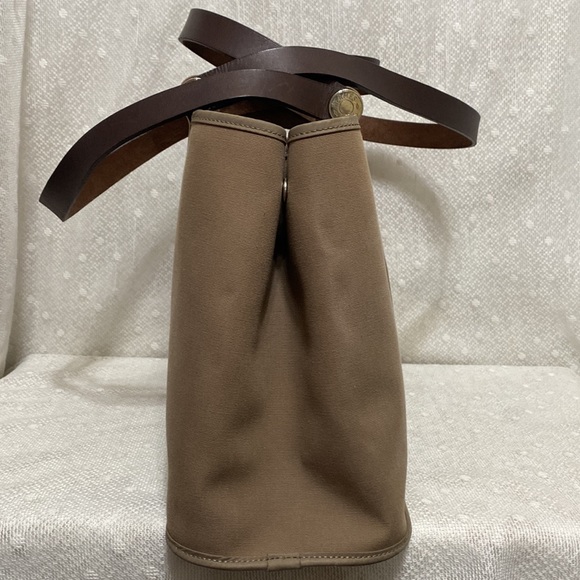 *SOLD*Hermès Toile H Cabag Elan Etoupe Canvas With Leather Expandable Tote bag - Picture 8 of 17